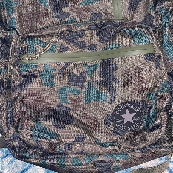 Converse Camo Green Black Go Backpack New - Picture 2 of 9